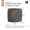 Classic Accessories Ravenna Water-Resistant 21x21x3" Patio Seat Cushion Cover, Dark Taupe 60-424-015101-RT - alternate 8